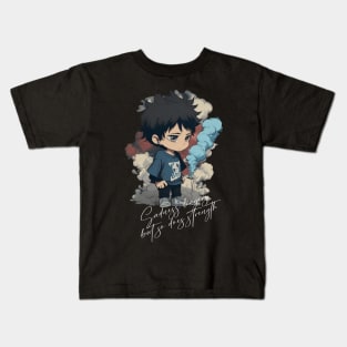 anime sad boy Kids T-Shirt